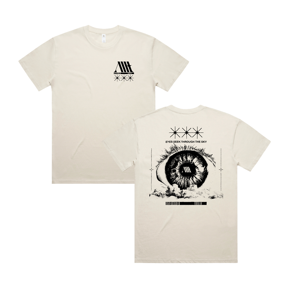 Eyes Seek Through The Sky Tee - Faded Ecru